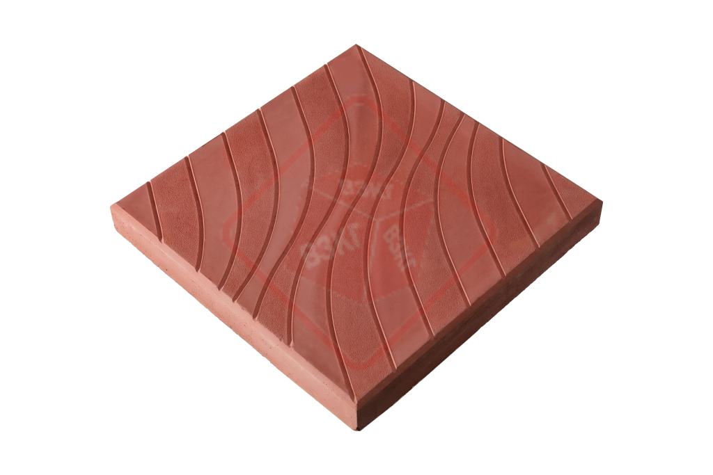 Тротуарная плитка Волна (Красный) 350*350*40